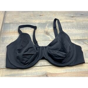 Delimira 38D Bra Black Full Coverage Underwire Back Closure Excellent